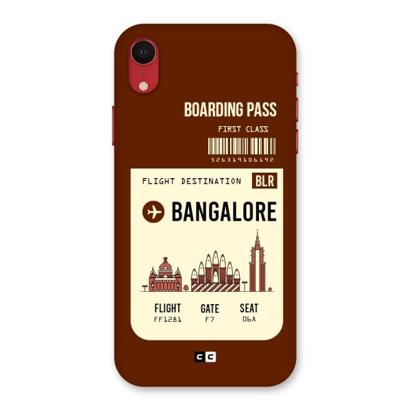 Bangalore Boarding Pass Back Case for iPhone XR