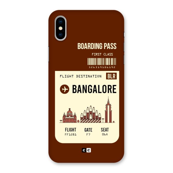 Bangalore Boarding Pass Back Case for iPhone XS