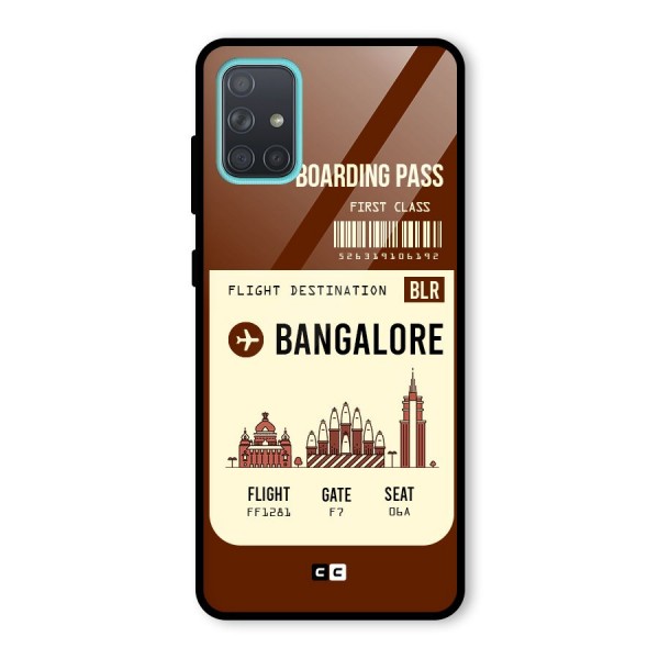 Bangalore Boarding Pass Glass Back Case for Galaxy A71
