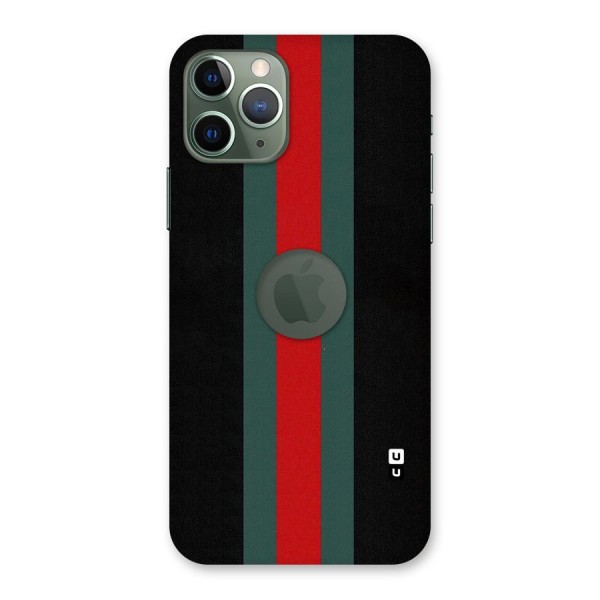 Basic Colored Stripes Back Case for iPhone 11 Pro Logo  Cut