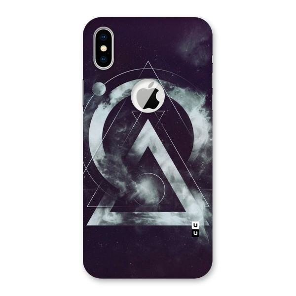 Basic Galaxy Shape Back Case for iPhone X Logo Cut