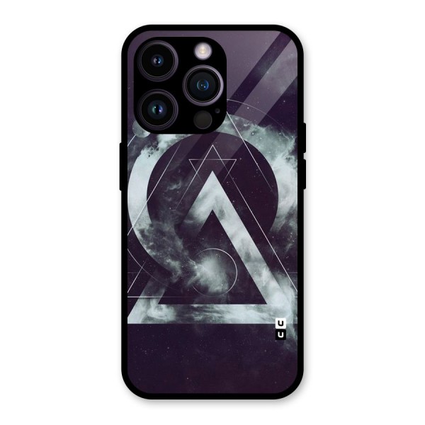 Basic Galaxy Shape Glass Back Case for iPhone 14 Pro