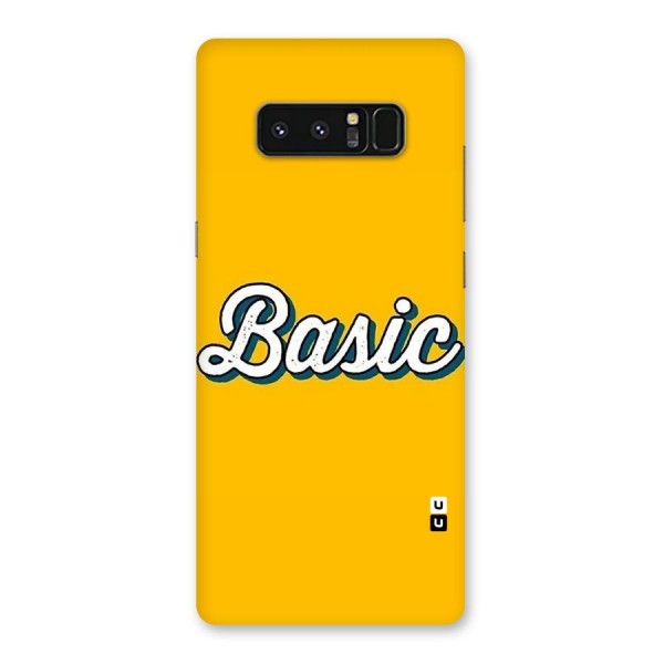 Basic Yellow Back Case for Galaxy Note 8