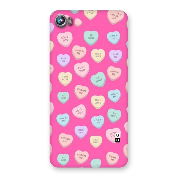 Be Mine Hearts Pattern Back Case for Micromax Canvas Fire 4 A107