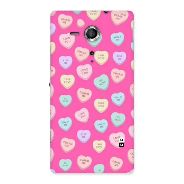 Be Mine Hearts Pattern Back Case for Sony Xperia SP