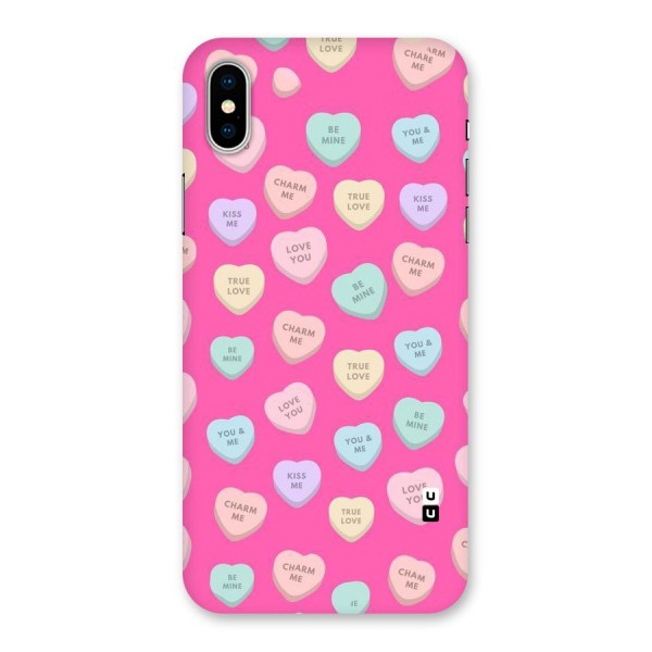 Be Mine Hearts Pattern Back Case for iPhone X