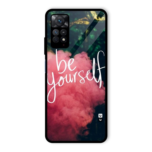 Be Yourself Greens Glass Back Case for Redmi Note 11 Pro Plus 5G