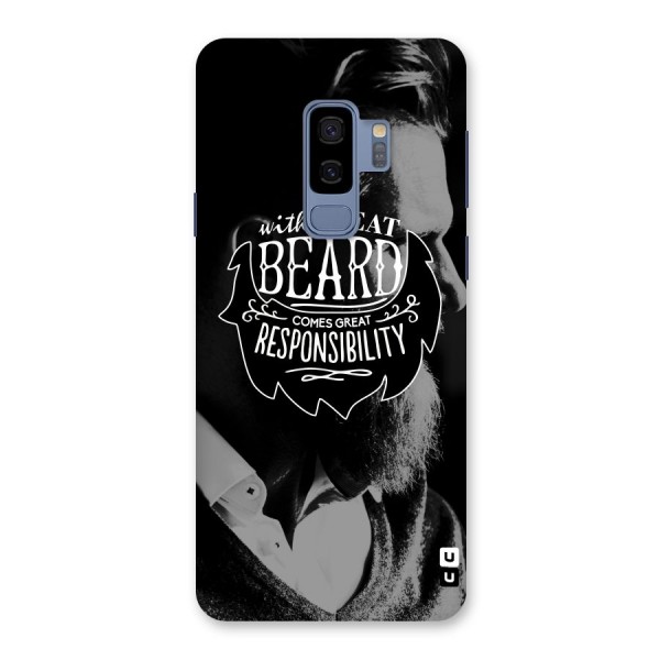 Beard Responsibility Quote Back Case for Galaxy S9 Plus