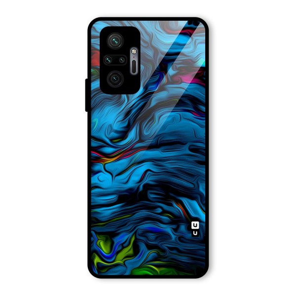 Beautiful Abstract Design Art Glass Back Case for Redmi Note 10 Pro