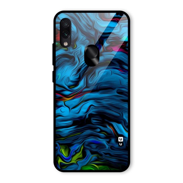 Beautiful Abstract Design Art Glass Back Case for Redmi Note 7 Pro
