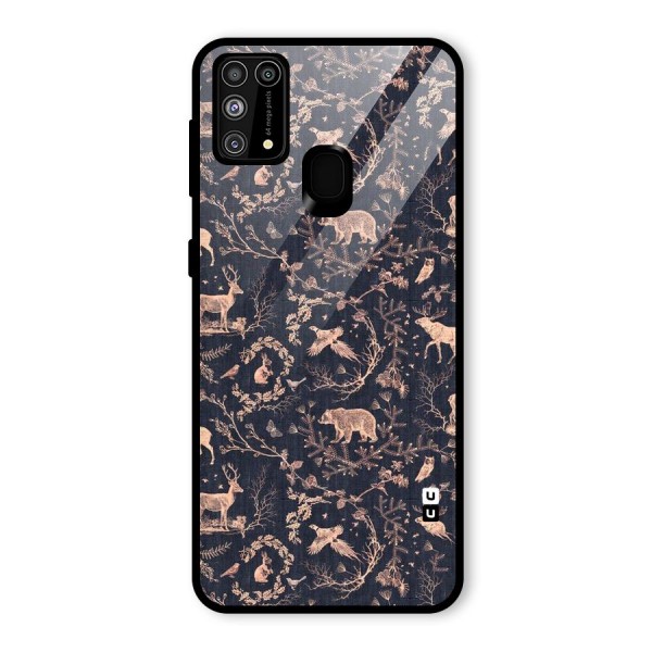 Beautiful Animal Design Glass Back Case for Galaxy M31
