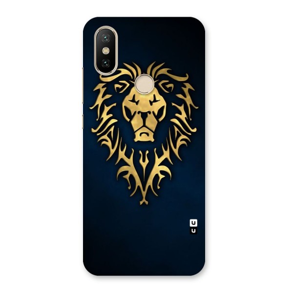 Beautiful Golden Lion Design Back Case for Mi A2