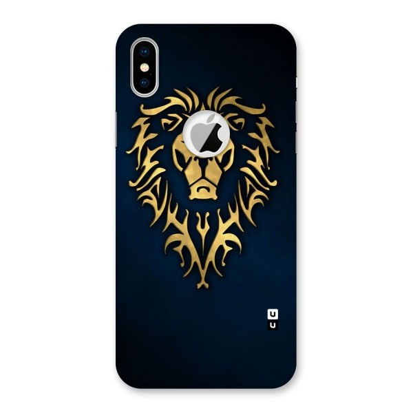 Beautiful Golden Lion Design Back Case for iPhone XS Logo Cut