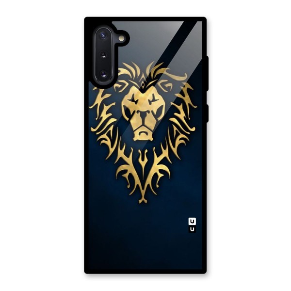 Beautiful Golden Lion Design Glass Back Case for Galaxy Note 10
