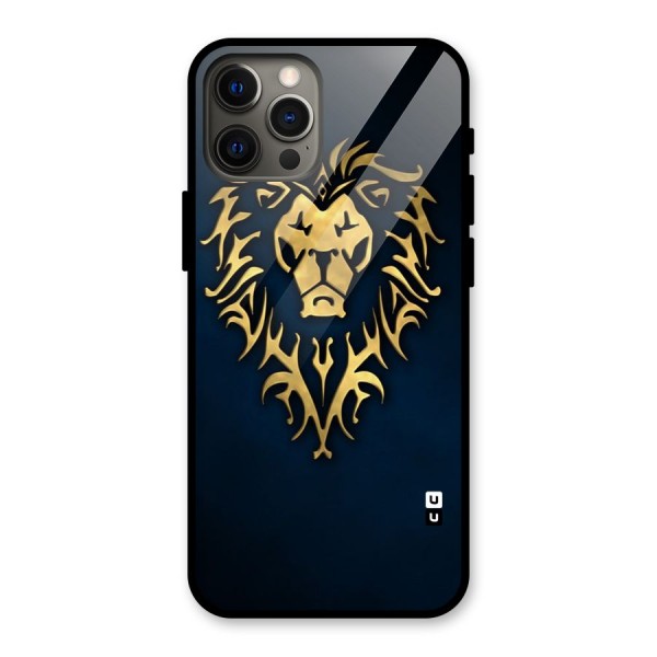 Beautiful Golden Lion Design Glass Back Case for iPhone 12 Pro Max