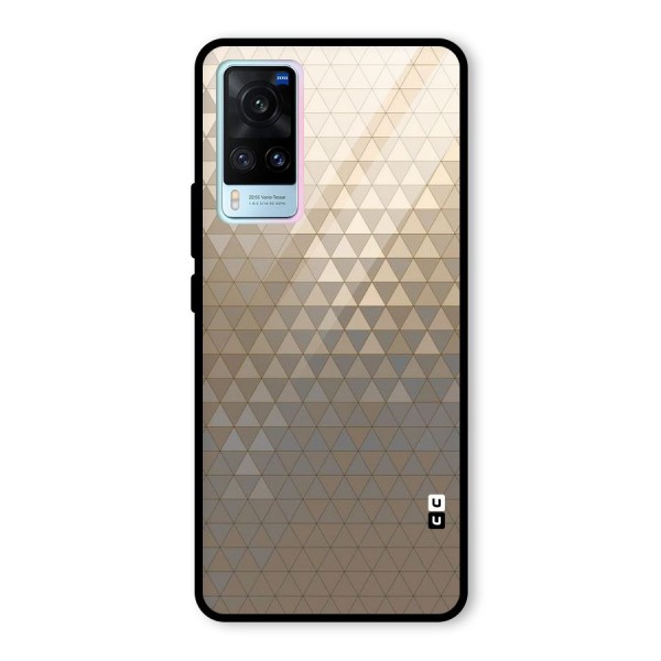 Beautiful Golden Pattern Glass Back Case for Vivo X60