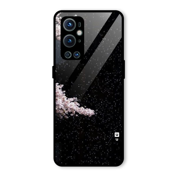 Beautiful Night Sky Flowers Glass Back Case for OnePlus 9 Pro