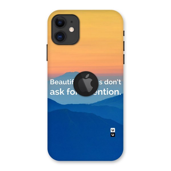 Beautiful Things Quote Back Case for iPhone 11 Logo Cut
