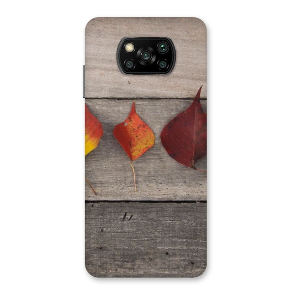 Beautiful Wood Leafs Back Case for Poco X3