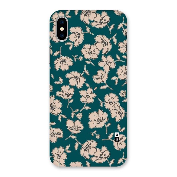 Beauty Green Bloom Back Case for iPhone X