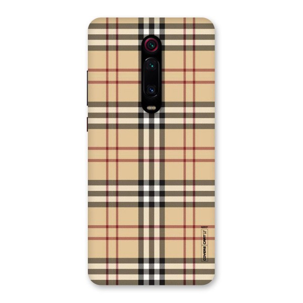 Beige Check Back Case for Redmi K20 Pro