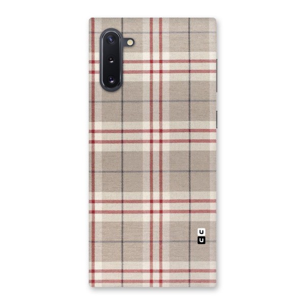 Beige Red Check Back Case for Galaxy Note 10