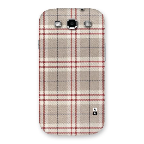 Beige Red Check Back Case for Galaxy S3 Neo