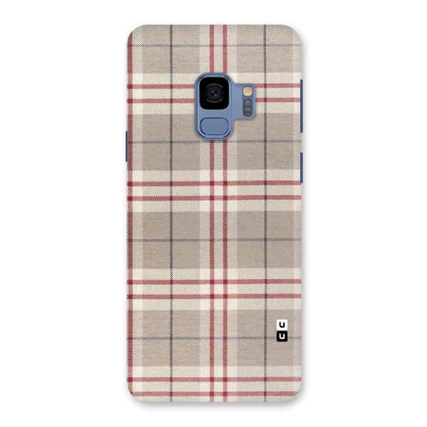 Beige Red Check Back Case for Galaxy S9