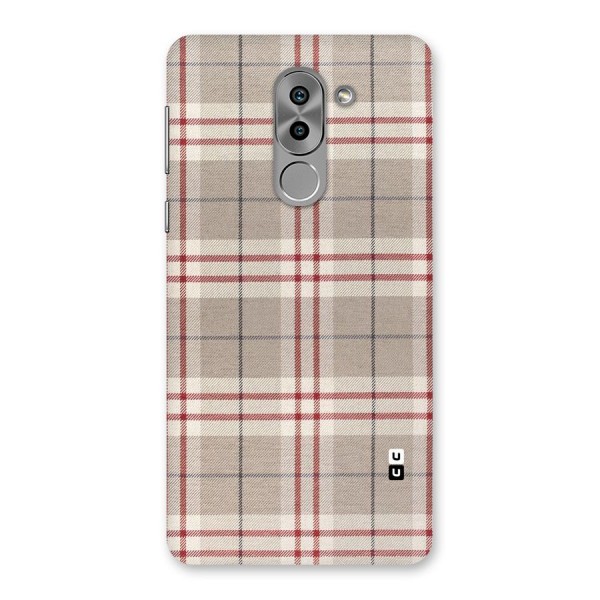 Beige Red Check Back Case for Honor 6X