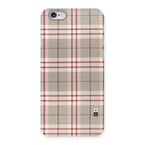 Beige Red Check Back Case for iPhone 6 6S