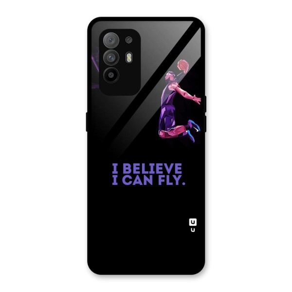 Believe And Fly Glass Back Case for Oppo F19 Pro Plus 5G