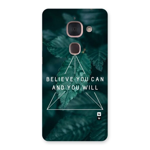 Believe You Can Motivation Back Case for Le Max 2