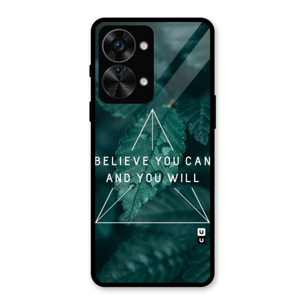 Believe You Can Motivation Glass Back Case for OnePlus Nord 2T