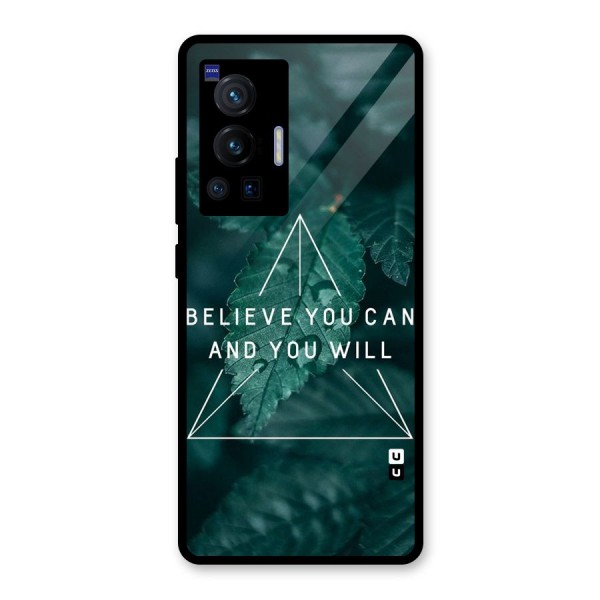 Believe You Can Motivation Glass Back Case for Vivo X70 Pro