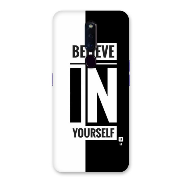 Believe Yourself Black Back Case for Oppo F11 Pro