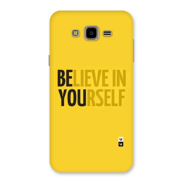Believe Yourself Yellow Back Case for Galaxy J7 Nxt