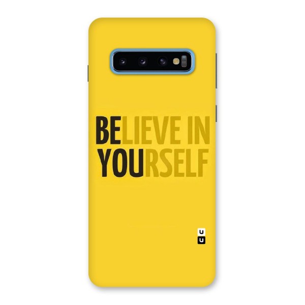 Believe Yourself Yellow Back Case for Galaxy S10