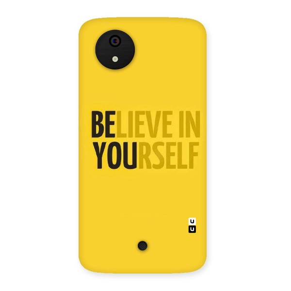 Believe Yourself Yellow Back Case for Micromax Canvas A1