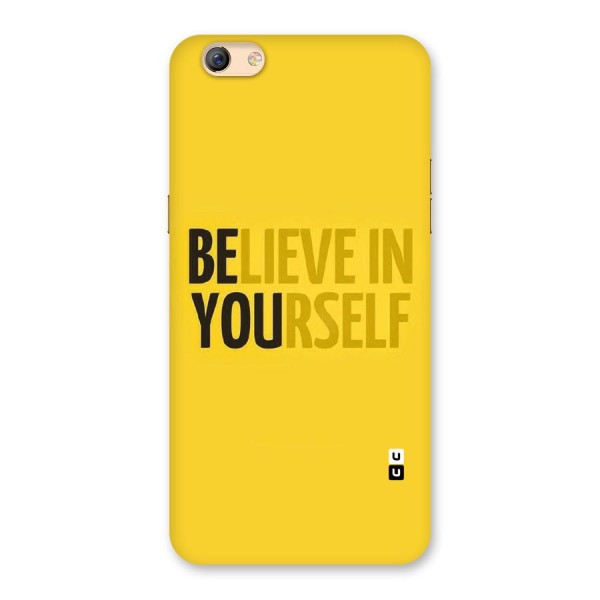 Believe Yourself Yellow Back Case for Oppo F3 Plus