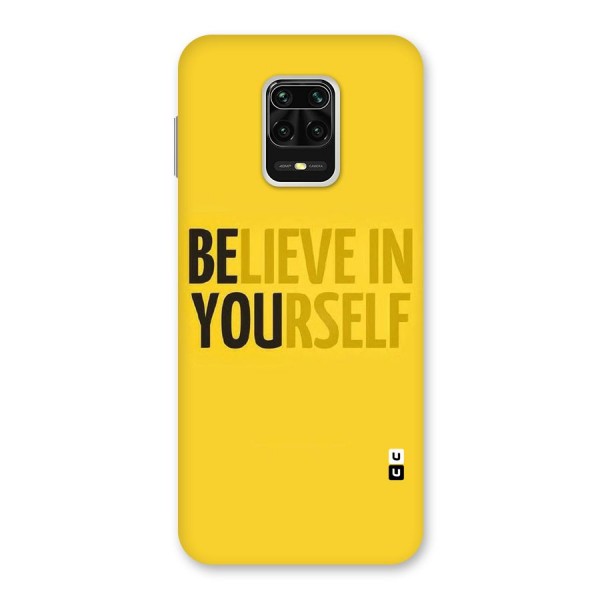 Believe Yourself Yellow Back Case for Redmi Note 9 Pro Max