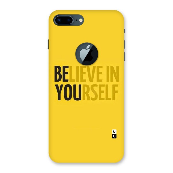 Believe Yourself Yellow Back Case for iPhone 7 Plus Logo Cut