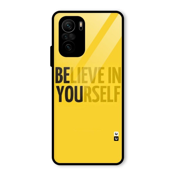 Believe Yourself Yellow Glass Back Case for Mi 11X Pro