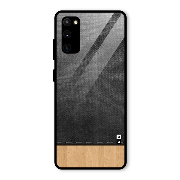 Bicolor Wood Texture Glass Back Case for Galaxy S20 FE 5G