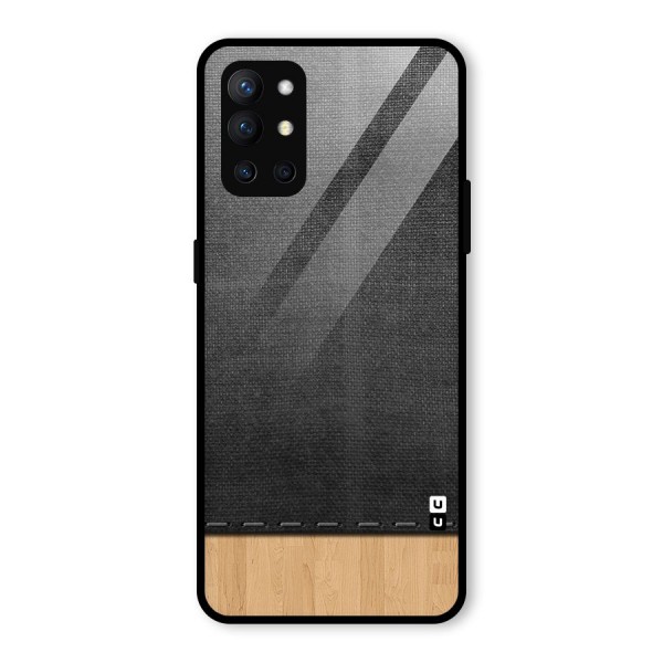 Bicolor Wood Texture Glass Back Case for OnePlus 9R