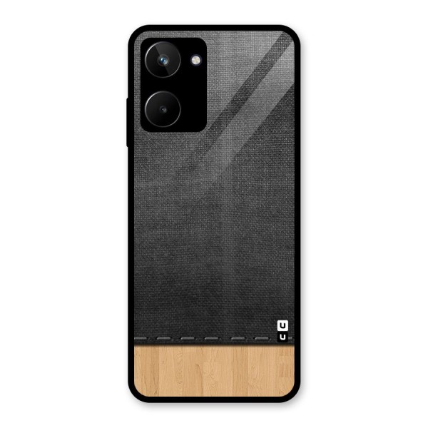 Bicolor Wood Texture Glass Back Case for Realme 10
