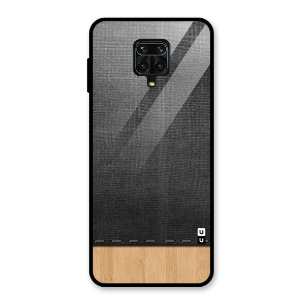 Bicolor Wood Texture Glass Back Case for Redmi Note 9 Pro Max