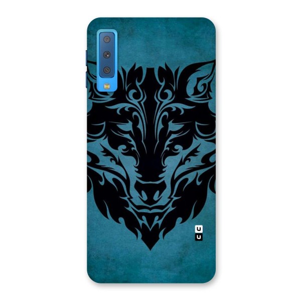 Black Artistic Wolf Back Case for Galaxy A7 (2018)