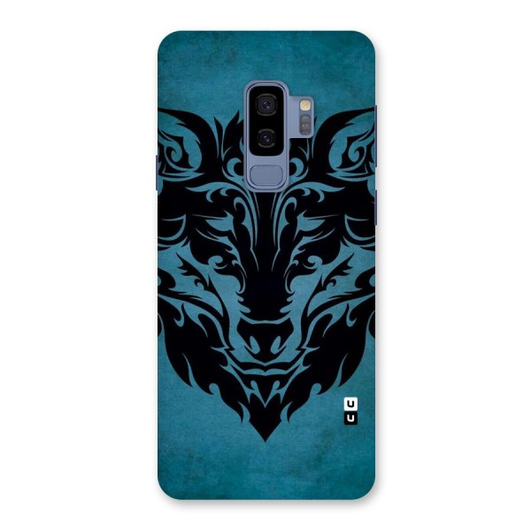 Black Artistic Wolf Back Case for Galaxy S9 Plus