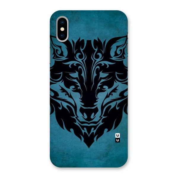 Black Artistic Wolf Back Case for iPhone X