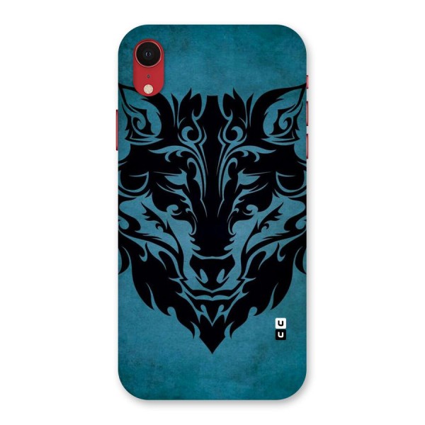 Black Artistic Wolf Back Case for iPhone XR